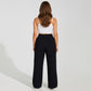 High Waist Wide Leg Lounge Pants with Soft Stretch Fabric Relaxed Fit and Flowing Full Length Design