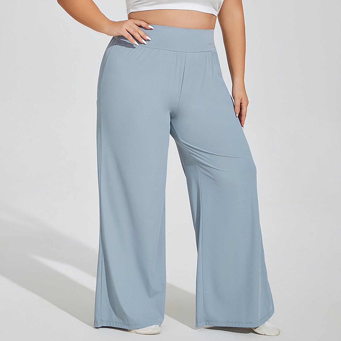 High Waist Wide Leg Lounge Pants with Soft Stretch Fabric Relaxed Fit and Flowing Full Length Design
