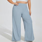 High Waist Wide Leg Lounge Pants with Soft Stretch Fabric Relaxed Fit and Flowing Full Length Design