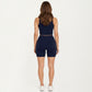 High Waist Bike Shorts with Smooth Stretch Fabric Supportive Fit and Mid Length Design