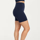 High Waist Bike Shorts with Smooth Stretch Fabric Supportive Fit and Mid Length Design
