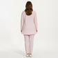 Long Sleeve Textured Tunic Top with Crew Neck Relaxed Fit and Flattering Seam Detail