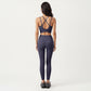 Strappy Back Sports Bra with Scoop Neckline and Wide Support Band