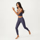 Strappy Back Sports Bra with Scoop Neckline and Wide Support Band