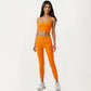 Strappy Back Sports Bra with Scoop Neckline and Wide Support Band