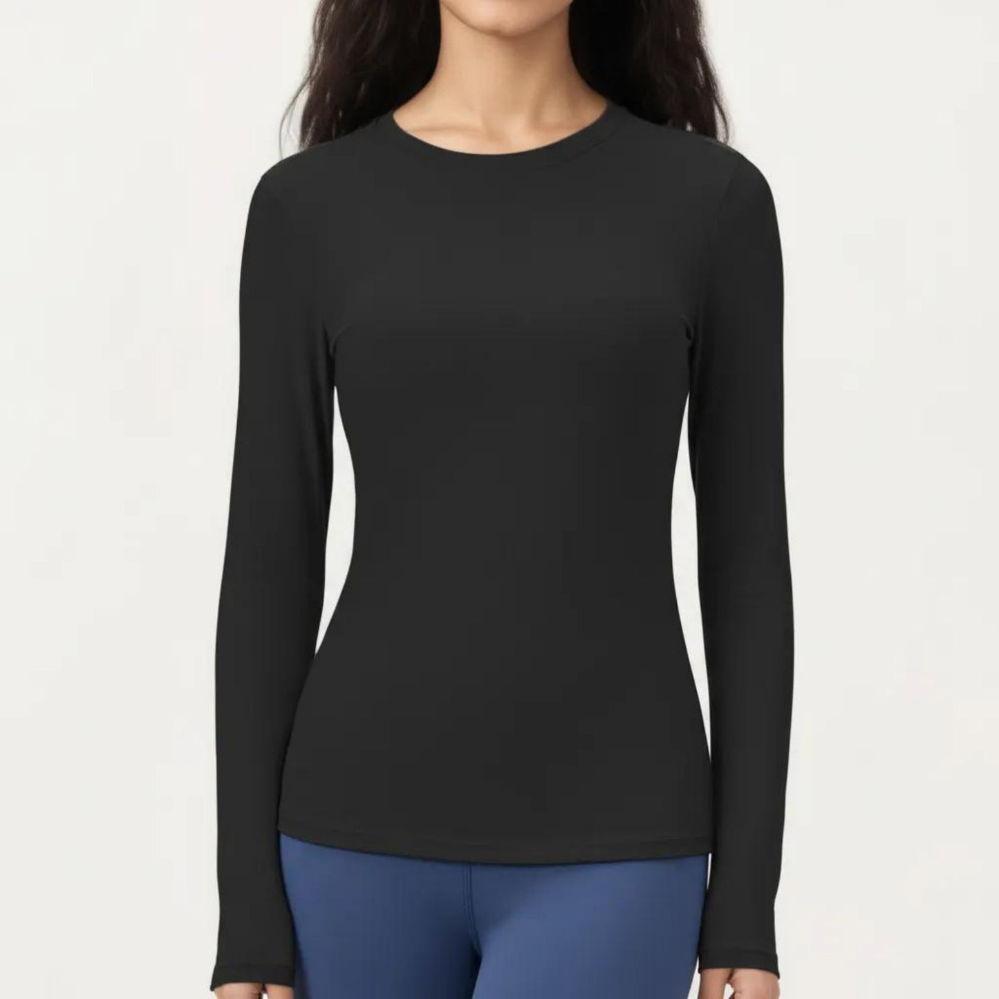 Long Sleeve Fitted Stretch Knit Performance Top