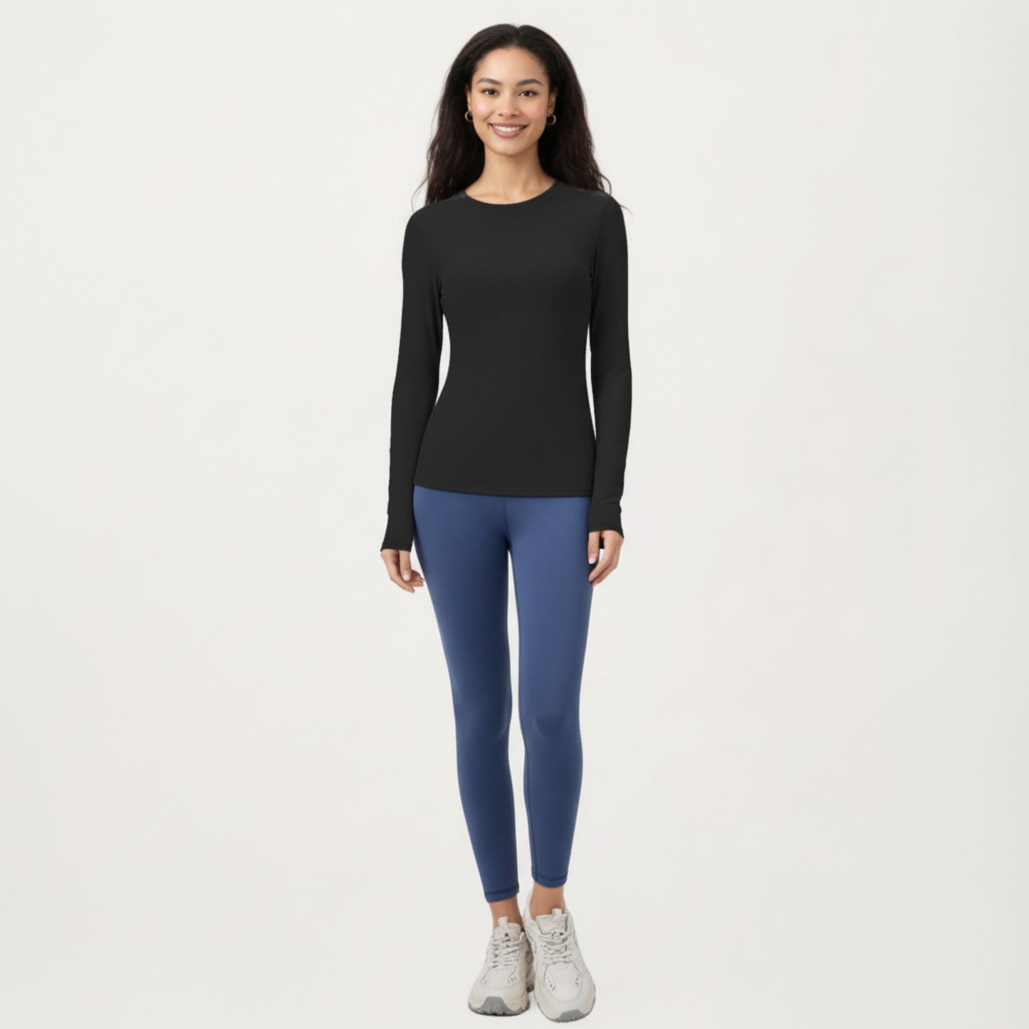 Long Sleeve Fitted Stretch Knit Performance Top