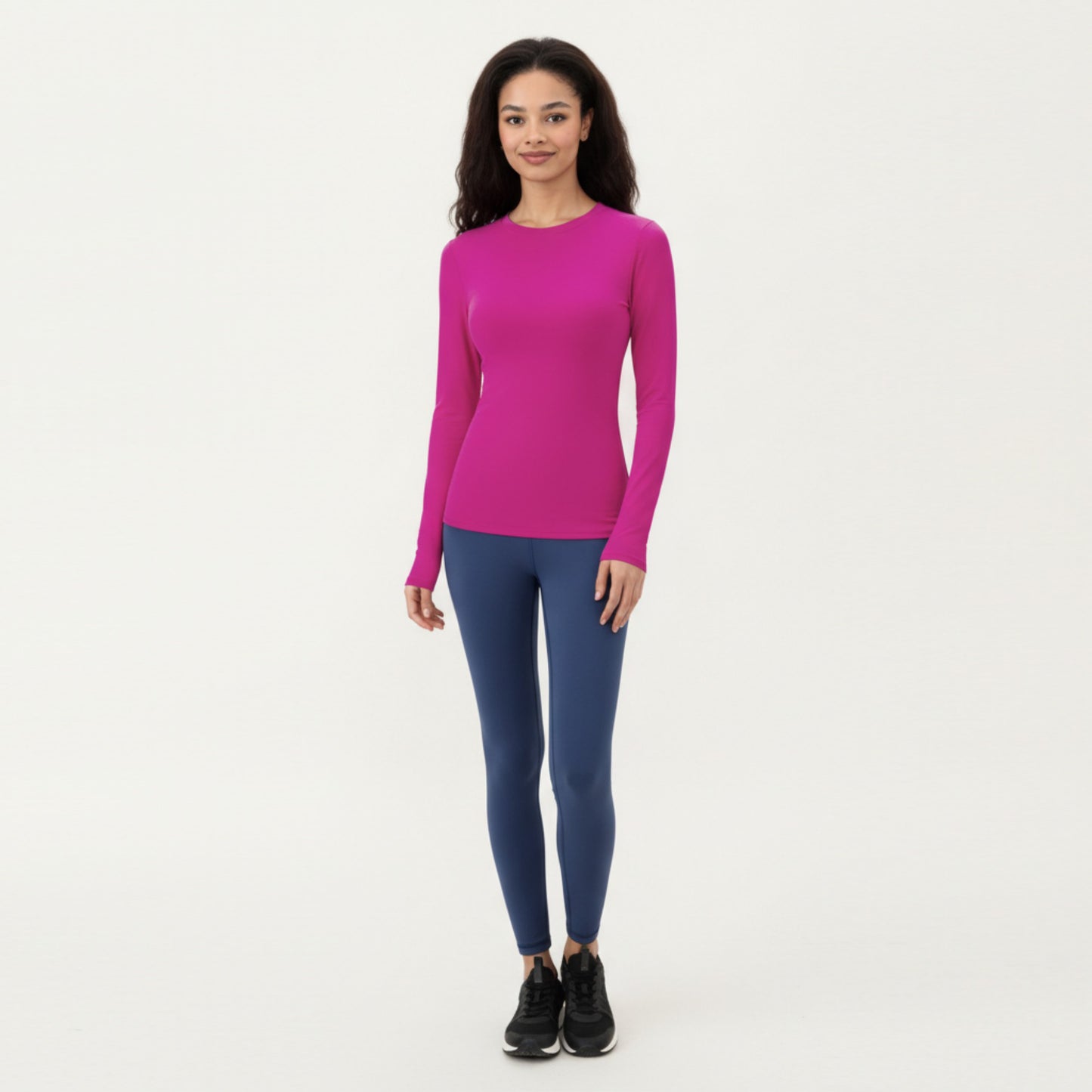 Long Sleeve Fitted Stretch Knit Performance Top