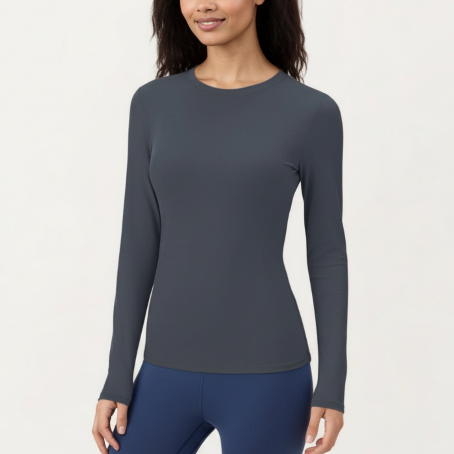Long Sleeve Fitted Stretch Knit Performance Top