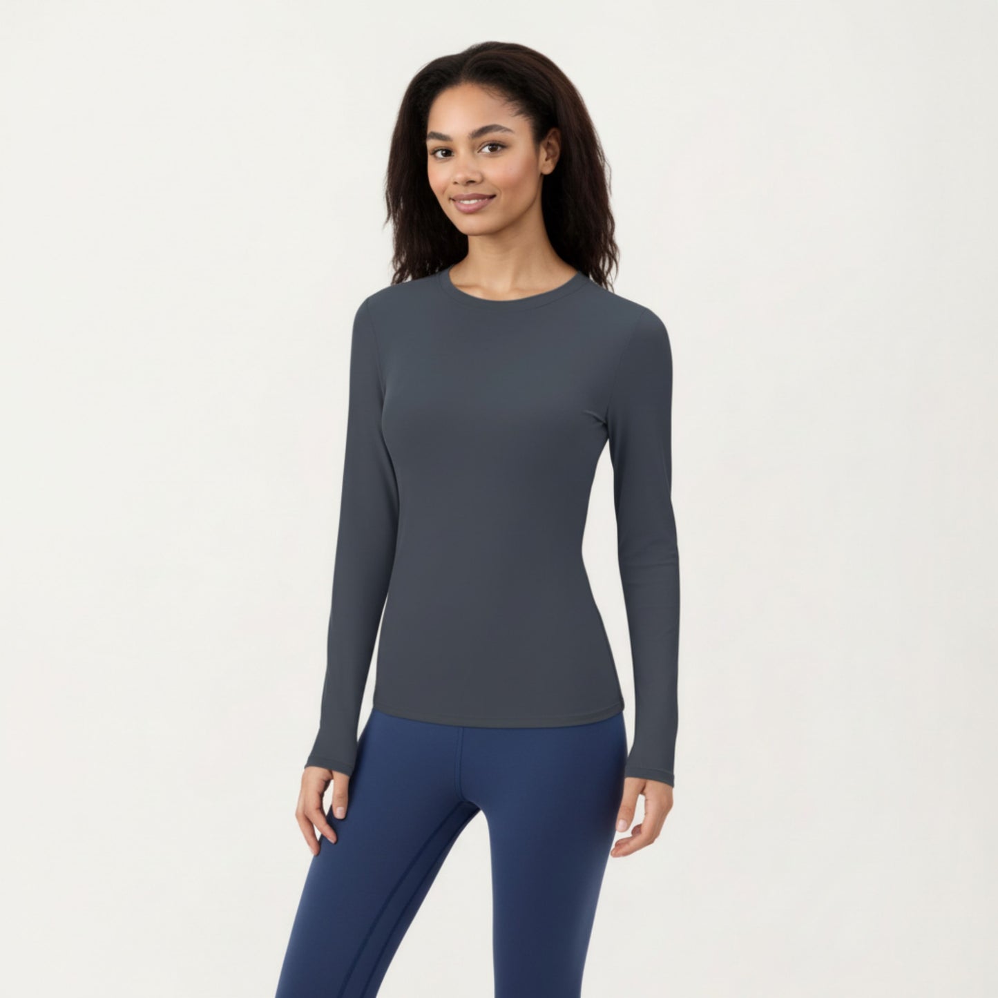 Long Sleeve Fitted Stretch Knit Performance Top