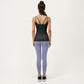 Fitted Athletic Tank Top with Double Strap Back and Smooth Stretch Knit Fabric