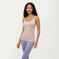 Fitted Athletic Tank Top with Double Strap Back and Smooth Stretch Knit Fabric