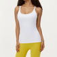 Fitted Athletic Tank Top with Double Strap Back and Smooth Stretch Knit Fabric