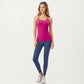 Strappy Back Athletic Tank Top with Smooth Stretch Fabric and Fitted Silhouette