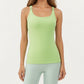 Strappy Back Athletic Tank Top with Smooth Stretch Fabric and Fitted Silhouette