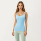 Strappy Back Athletic Tank Top with Smooth Stretch Fabric and Fitted Silhouette