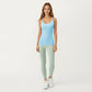 Strappy Back Athletic Tank Top with Smooth Stretch Fabric and Fitted Silhouette