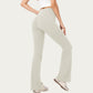 High Waist Flare Leggings with Stretch Knit Fabric and Smooth Sculpting Fit