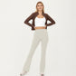 High Waist Flare Leggings with Stretch Knit Fabric and Smooth Sculpting Fit
