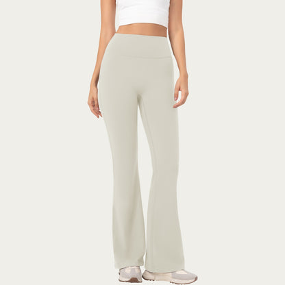 High Waist Flare Leggings with Stretch Knit Fabric and Smooth Sculpting Fit