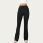 High Waist Flare Leggings with Stretch Knit Fabric and Smooth Sculpting Fit