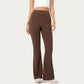 High Waist Flare Leggings with Stretch Knit Fabric and Smooth Sculpting Fit