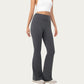 High Waist Flare Leggings with Stretch Knit Fabric and Smooth Sculpting Fit