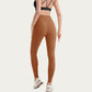 High Waist Stretch Knit Leggings with Wide Waistband and Smooth Sculpting Fit