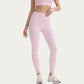 High Waist Stretch Knit Leggings with Wide Waistband and Smooth Sculpting Fit