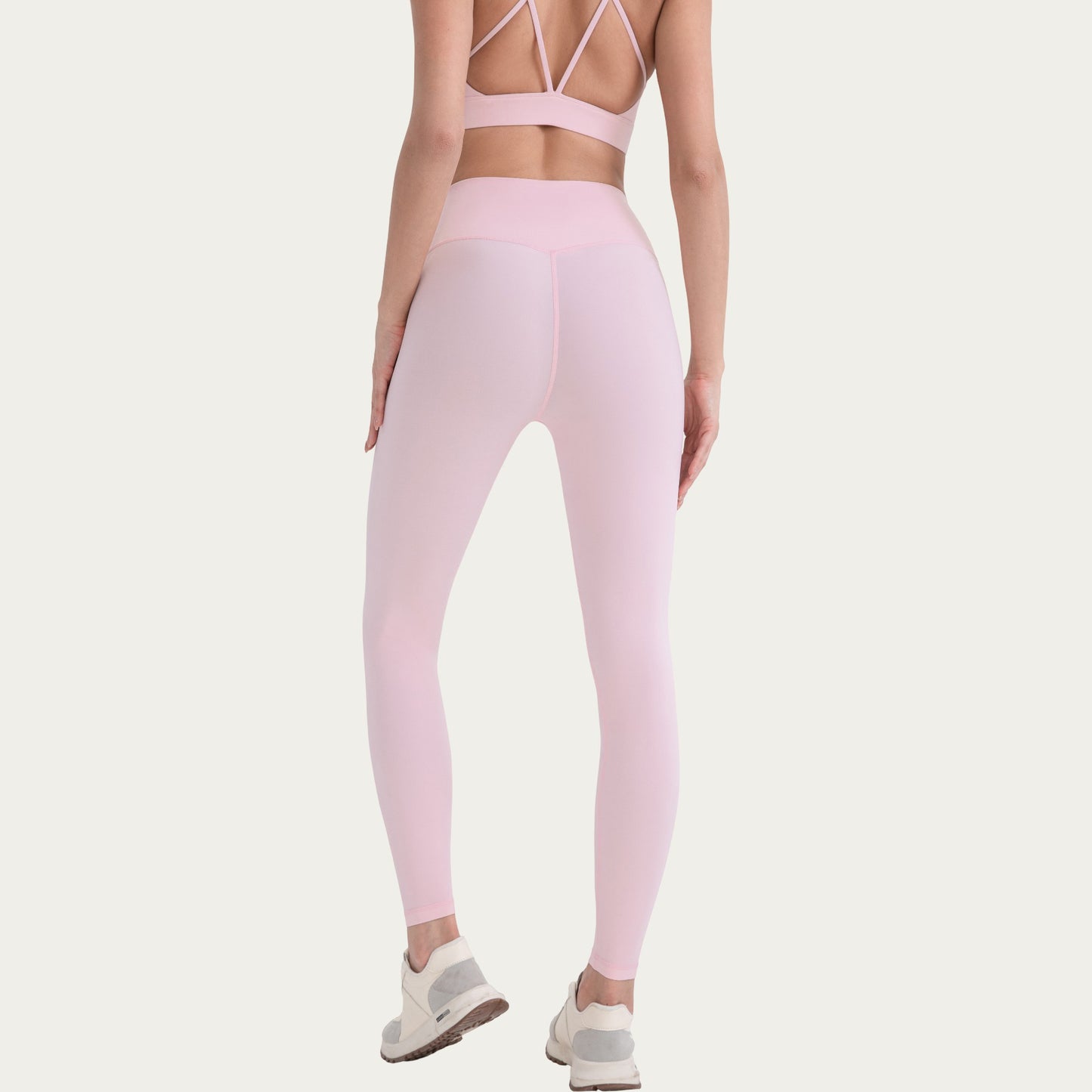 High Waist Stretch Knit Leggings with Wide Waistband and Smooth Sculpting Fit