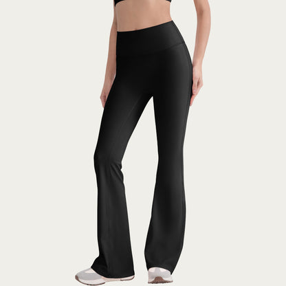 High Waist Flare Leg Pants with Smooth Stretch Fit