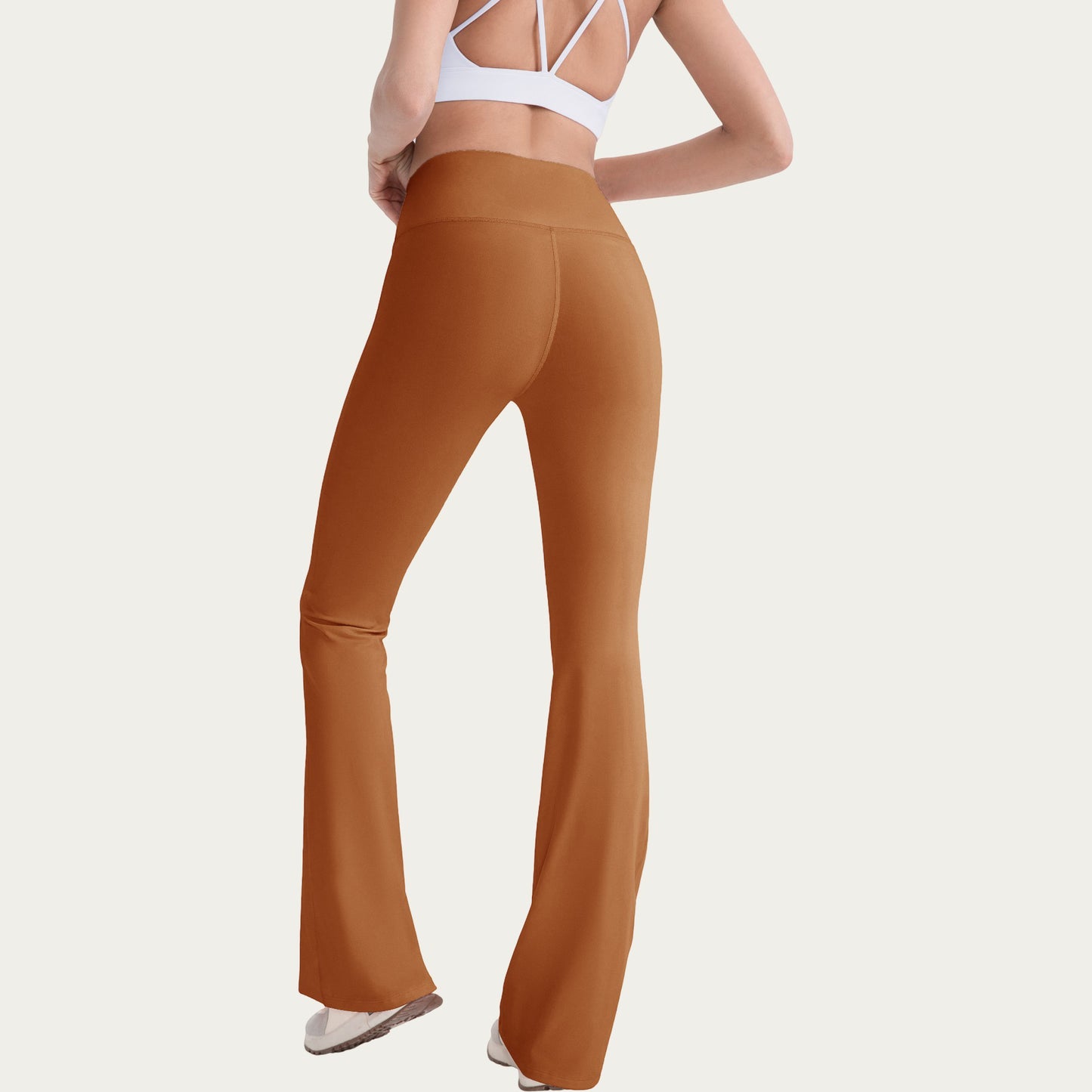 High Waist Flare Leg Pants with Smooth Stretch Fit