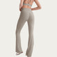 High Waist Flare Leg Pants with Smooth Stretch Fit
