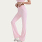 High Waist Flare Leg Pants with Smooth Stretch Fit