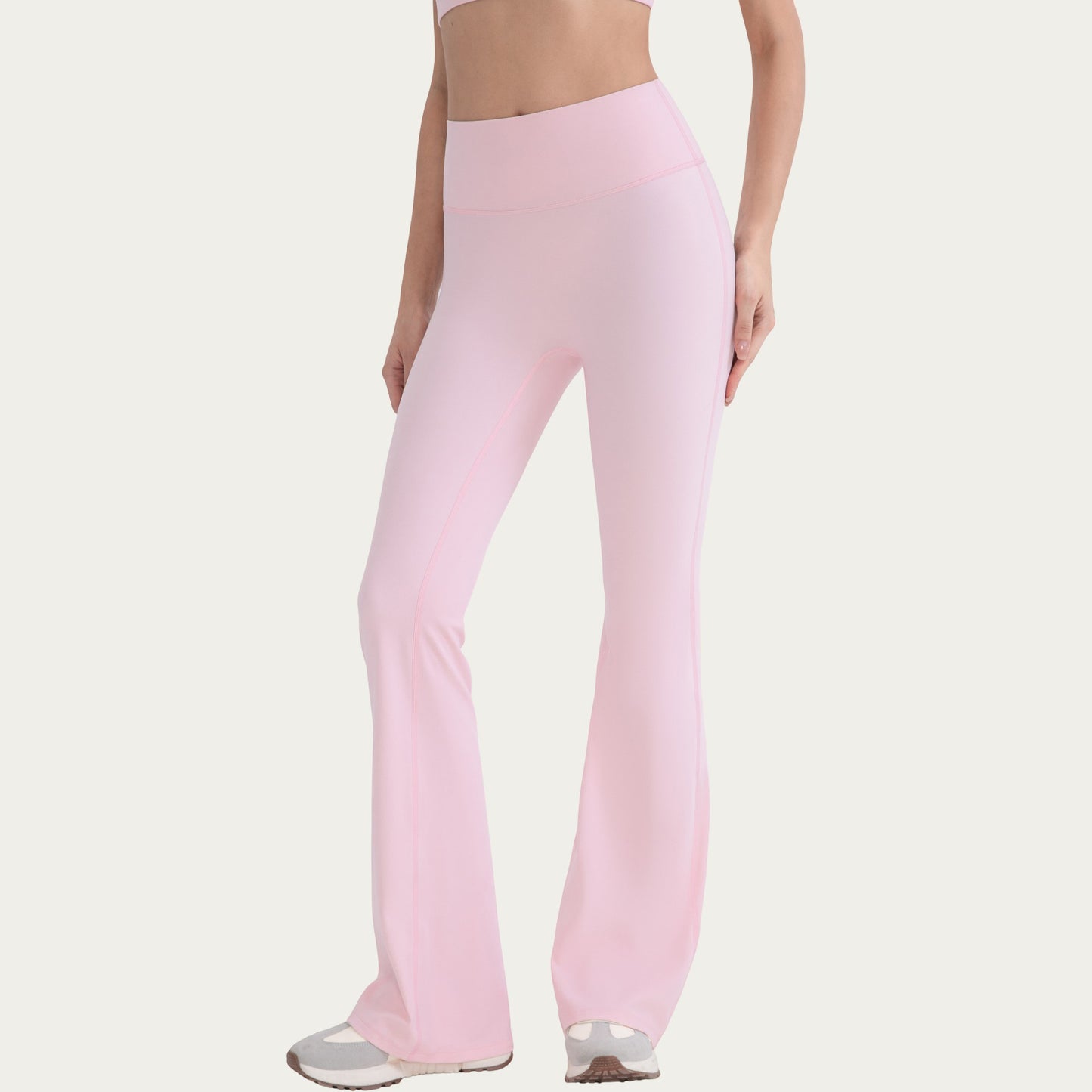 High Waist Flare Leg Pants with Smooth Stretch Fit
