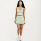 Halter Neck Fitted Active Top with V Neckline and Smooth Stretch Support
