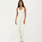 Sleeveless Fitted Active Tank with Scoop Neck Contrast Trim and Smooth Stretch Fabric