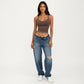 Sleeveless Fitted Active Tank with Scoop Neck Contrast Trim and Smooth Stretch Fabric