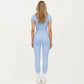 Short Sleeve Zip Front Fitted Active Top with Mock Neck and Ribbed Stretch Fabric