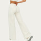 High Waist Flare Leg Active Pants with Sculpting Fit and Contrast Seam Detailing