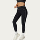 High Waist Sculpting Leggings with Curved Contrast Seam Detailing and Stretch Performance Fabric