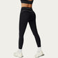 High Waist Sculpting Leggings with Curved Contrast Seam Detailing and Stretch Performance Fabric