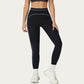 High Waist Sculpting Leggings with Curved Contrast Seam Detailing and Stretch Performance Fabric