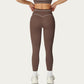 High Waist Sculpting Leggings with Curved Contrast Seam Detailing and Stretch Performance Fabric
