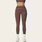 High Waist Sculpting Leggings with Curved Contrast Seam Detailing and Stretch Performance Fabric