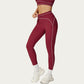 High Waist Sculpting Leggings with Curved Contrast Seam Detailing and Stretch Performance Fabric