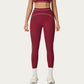 High Waist Sculpting Leggings with Curved Contrast Seam Detailing and Stretch Performance Fabric