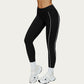 High Waist Performance Leggings with Contrast Piping and Sculpting Stretch Fit