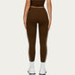 High Waist Performance Leggings with Contrast Piping and Sculpting Stretch Fit