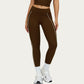 High Waist Performance Leggings with Contrast Piping and Sculpting Stretch Fit